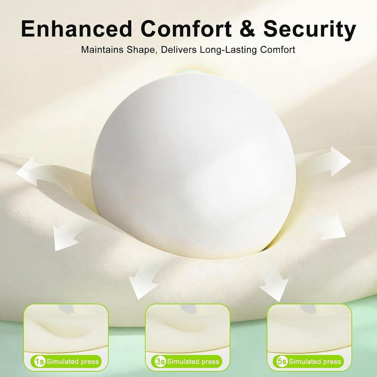 Seat Cushion, Seat Cushions for Office Chair, Ergonomic Coccyx Cushion, Breathable Non-Slip Memory Foam Pad for Long Sitting, Gaming Chair & Car Seat