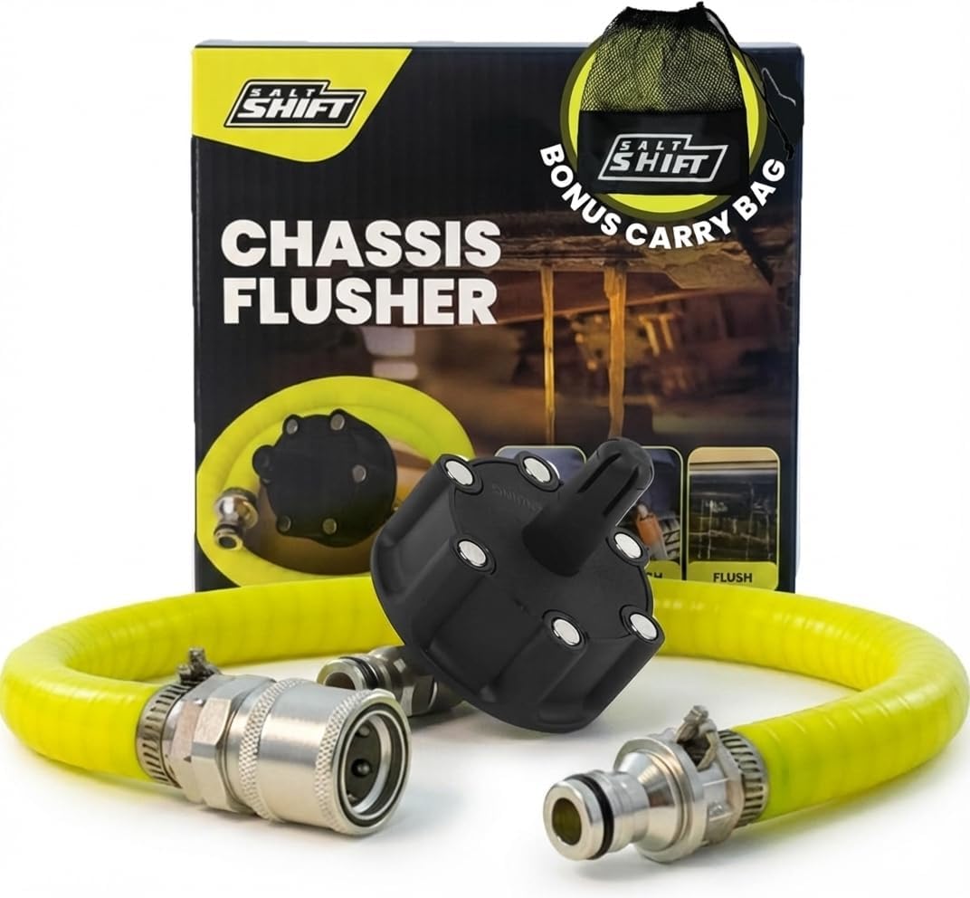 Magnetic Chassis Flusher with Hose - Underbody Chassis Flush for Off-Road Vehicles, Undercarriage Chassis Cleaner, Offroad Car &amp; Truck Rust &amp; Salt Protection, Garden Hose Chassis Nozzle Kit