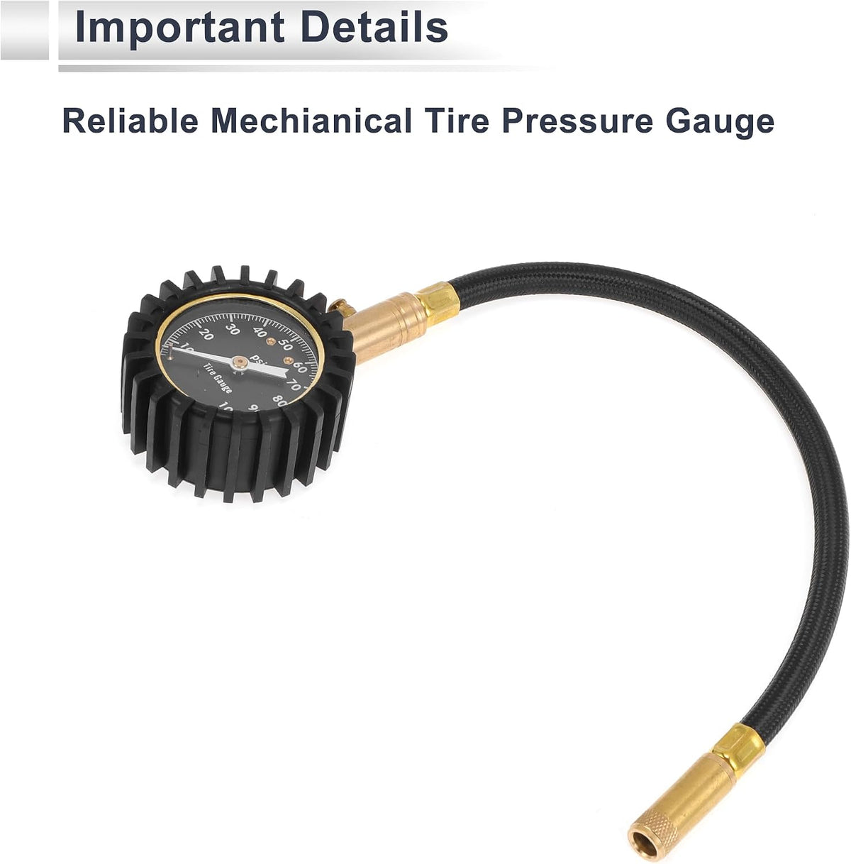 1Pc Universal Tire Pressure Gauge 0-100 PSI 2.56" Digital Pressure Gauge with Gear Sleeve Tyre Air PSI Meter for Motorcycle SUV Truck
