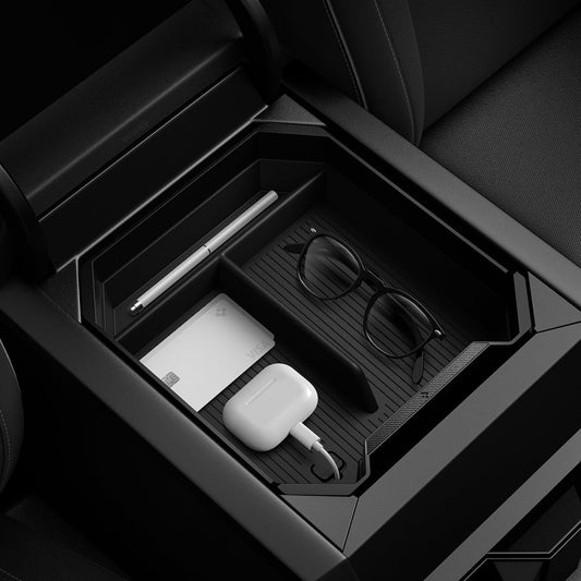 Spigen Center Console Organizer Tray Designed for Tesla Cybertruck Accessories 2026/2025/2024/2023 (Top) (Carbon Edition)