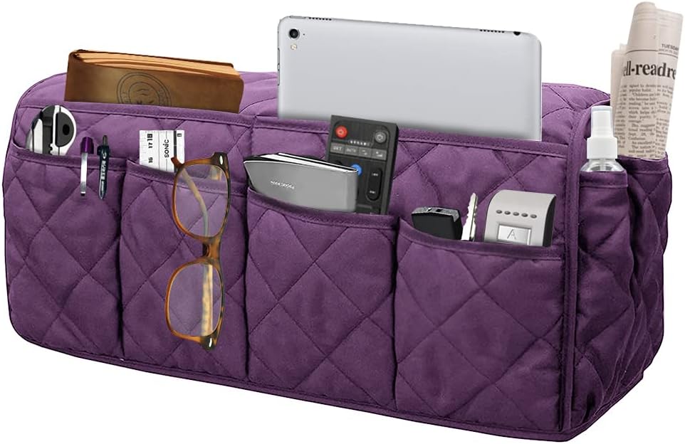 Armchair Caddy for Recliner - Sofa Armrest Organizer with 14 Pockets