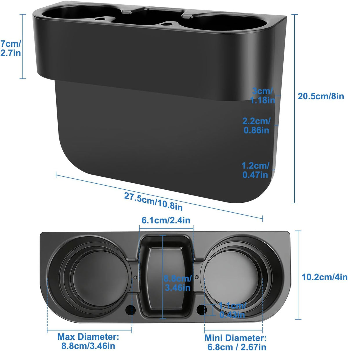 EEEKit Extra Cup Holder for Car: Seat Wedge Car Cup Holder Organizer