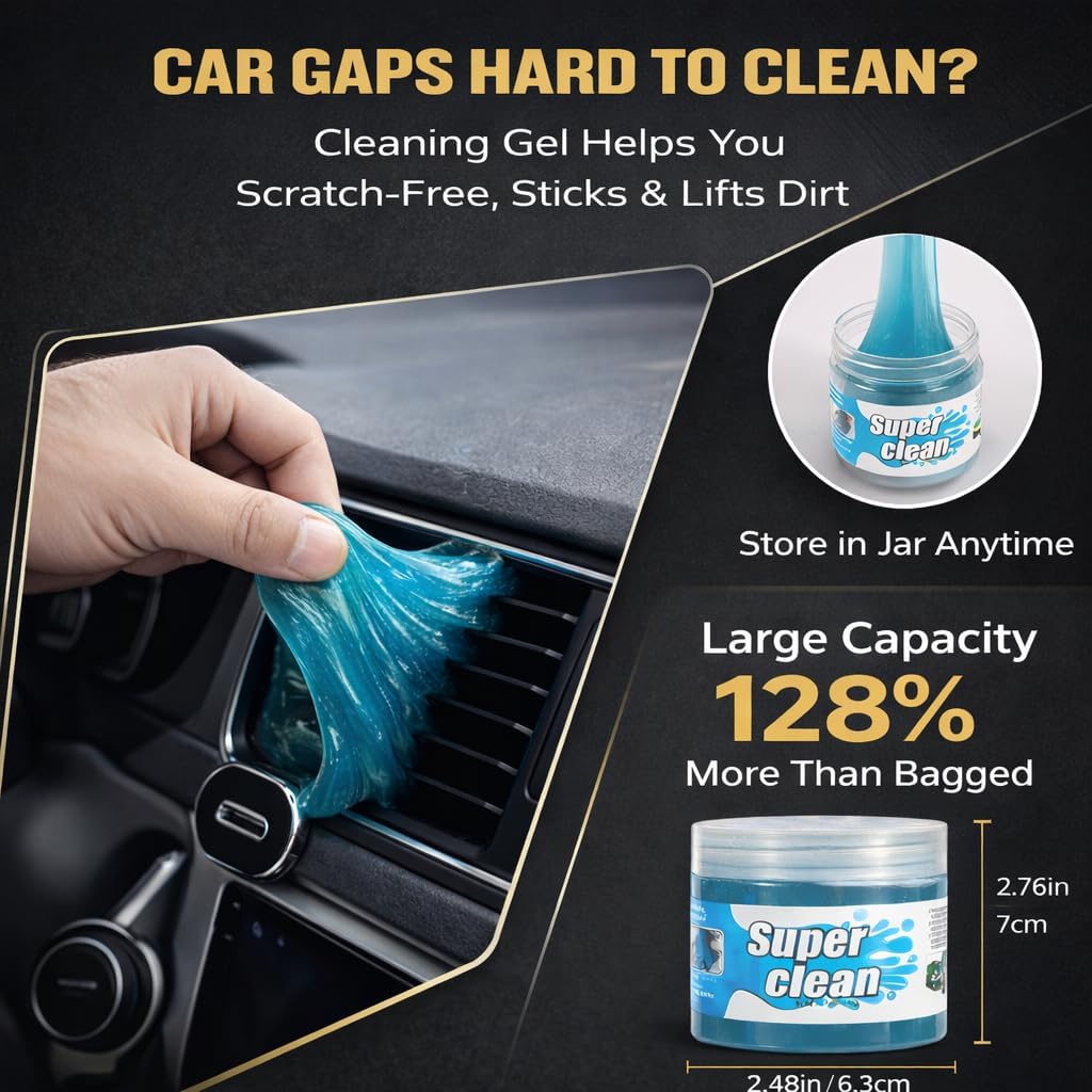 15PCS Interior Cleaning Kit Graded Boar Brush 160g Gel Swivel Glass Tool | Scratch-free vent duster microfiber pads waterproof bag, car & home dual use, practical holiday gift for car lovers
