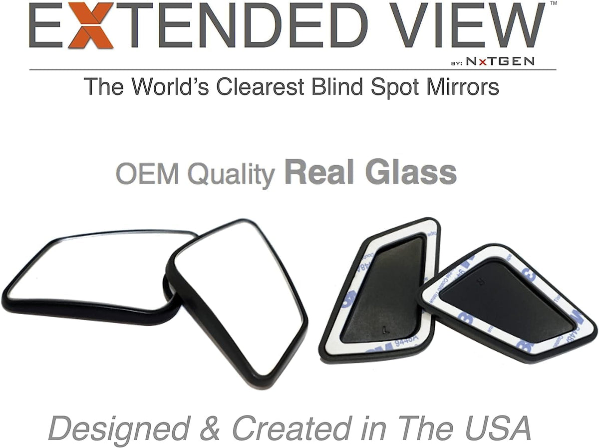 NXTGEN Custom Blind Spot Mirrors - Compatible with 2020-Present Toyota Supra MKV With Blind Spot Monitoring - Extended View - 2 Piece Set (Left & Right)