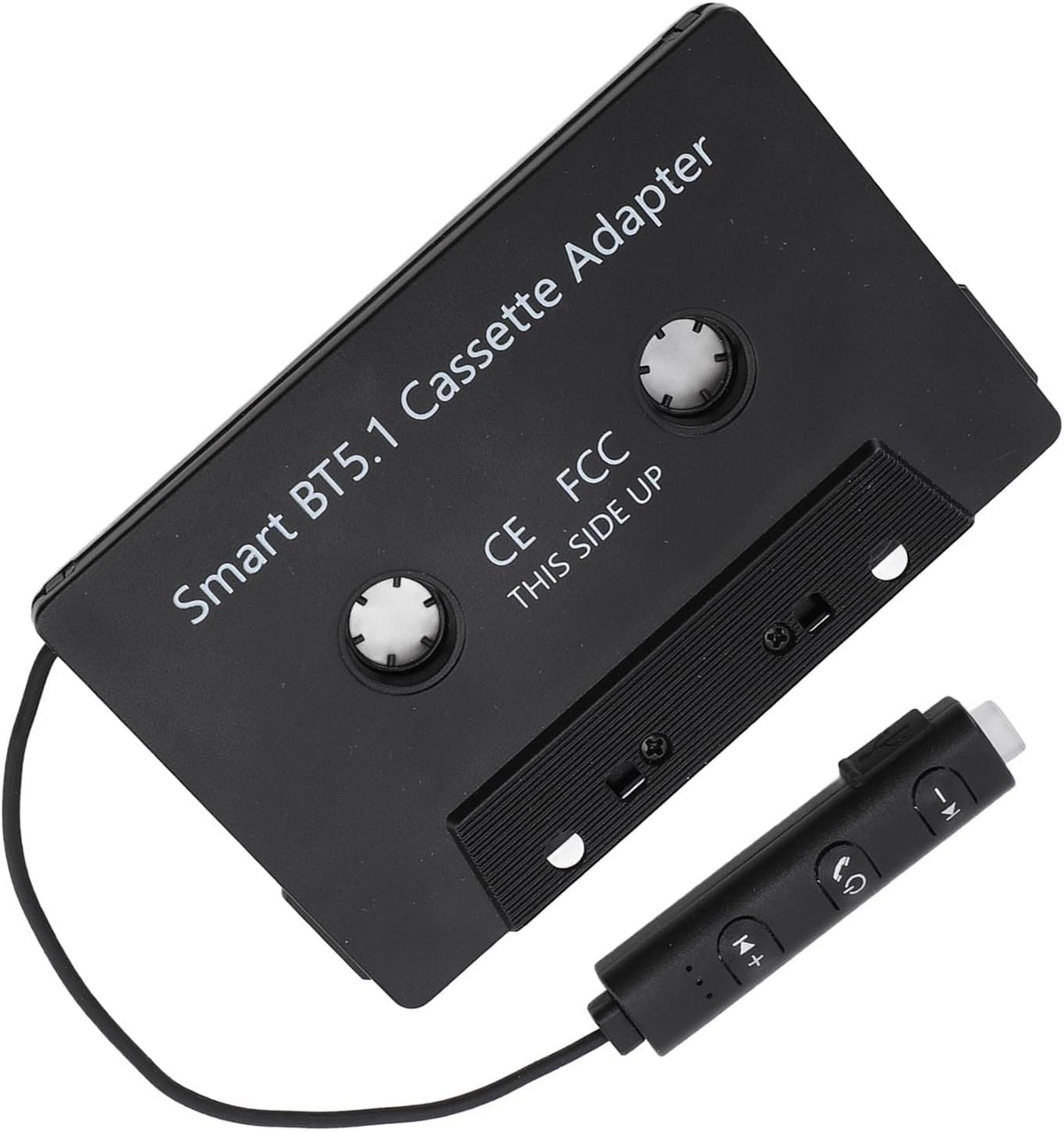 Bluetooth Cassette Adapter BT5.1 Wireless Tape to Aux Adapter, Low Power Alert External Charging Music Streaming for Cars Trucks with Cassette Player