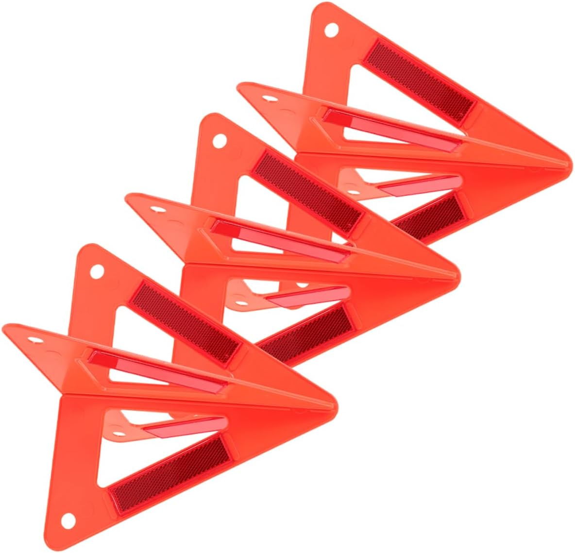 PRETYZOOM 3pcs Reflective Triangle Warning Signs Emergency Vehicle Safety Kit Foldable and Portable Roadside Safety Triangles for Breakdowns and Parking Alerts