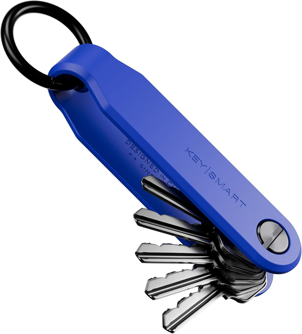 KeySmart Loop - Keychain Key Holder, FKM Silicone, Compact Key Organizer for Key Chain, Clutter-Free Compact EDC Key Chains