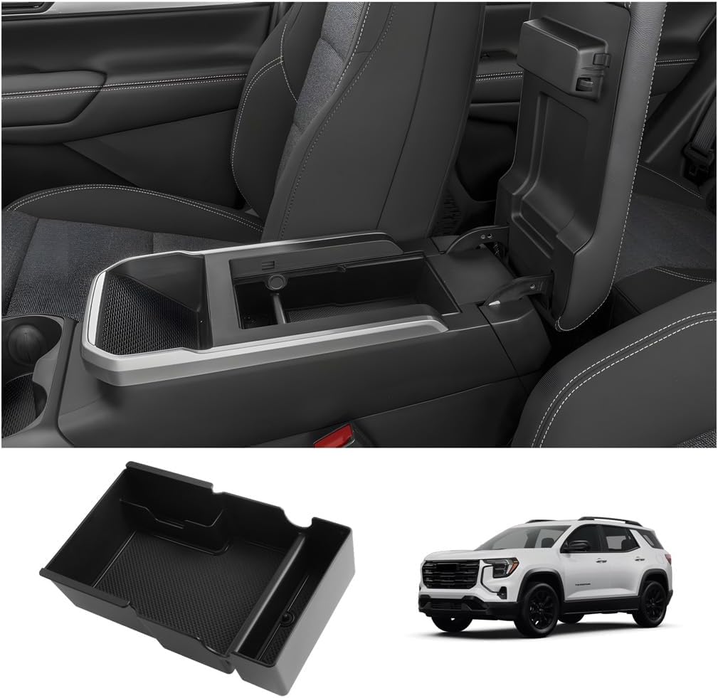 LUWU Center Console Organizer for 2025 2026 GMC Terrain (Elevation/AT4/Denali) Accessories Armrest Storage Box Tray Organizer Insert Tray ABS Material GMC Terrain 2025 2026 Accessories
