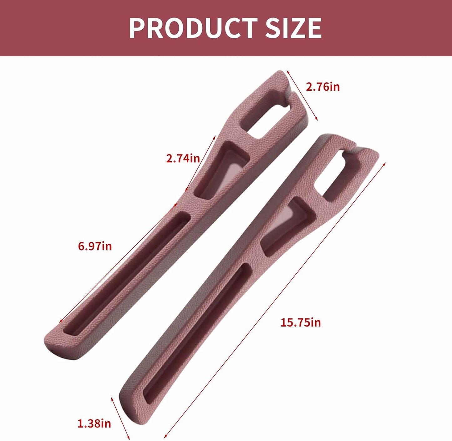 2PCS Car Seat Gap Filler Organizer,Multifunctional Car Gap Filler Organizer Storages Function,Universal Console Catcher Between Seats Cars Interior Accessories (Red)