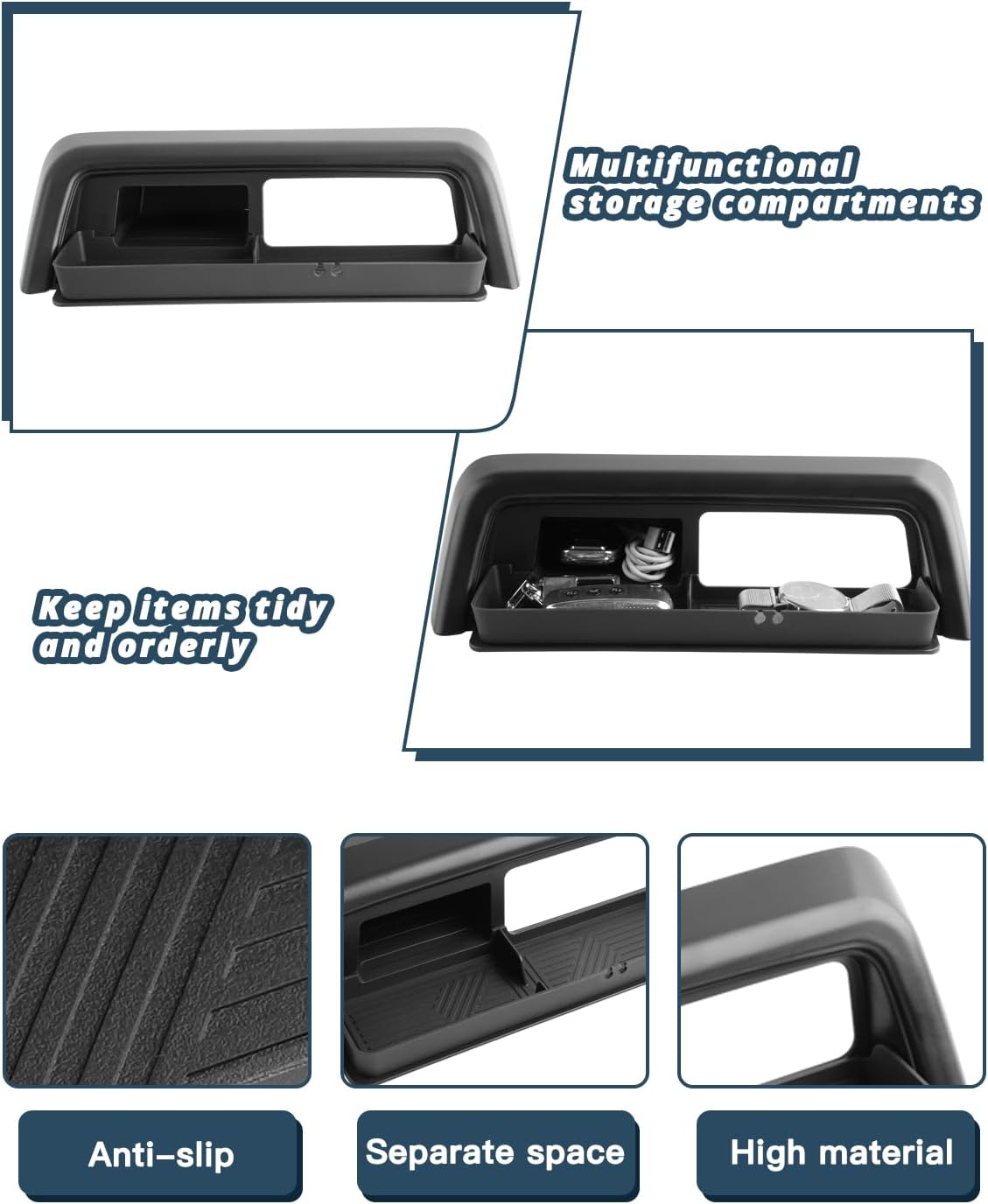2026 Passport Storage Drawer Tray for Honda Passport 2026 Accessories ABS Material Console Organizer Secret Compartment Storage Box Compatible with 2026 Honda Passport TrailSport/TrailSport Elite/RTL