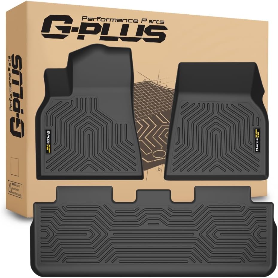 G-Plus TPE Floor Mats Fit Tesla Model Y 2020-2024 5-Seat