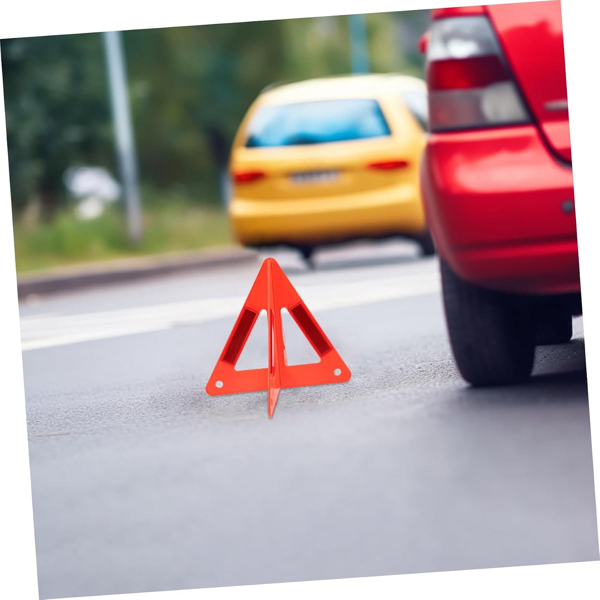 Vaguelly Triangle Frame Reflector Plastic Warning Triangles for Road Safety