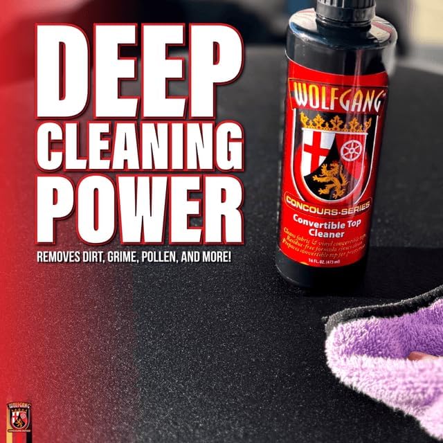 WOLFGANG CONCOURS SERIES Convertible Top Cleaner | Spray-On Cleaner for Fabric &amp; Vinyl Tops | Prepares Surfaces for Treatment | WG-2650 | 16 oz