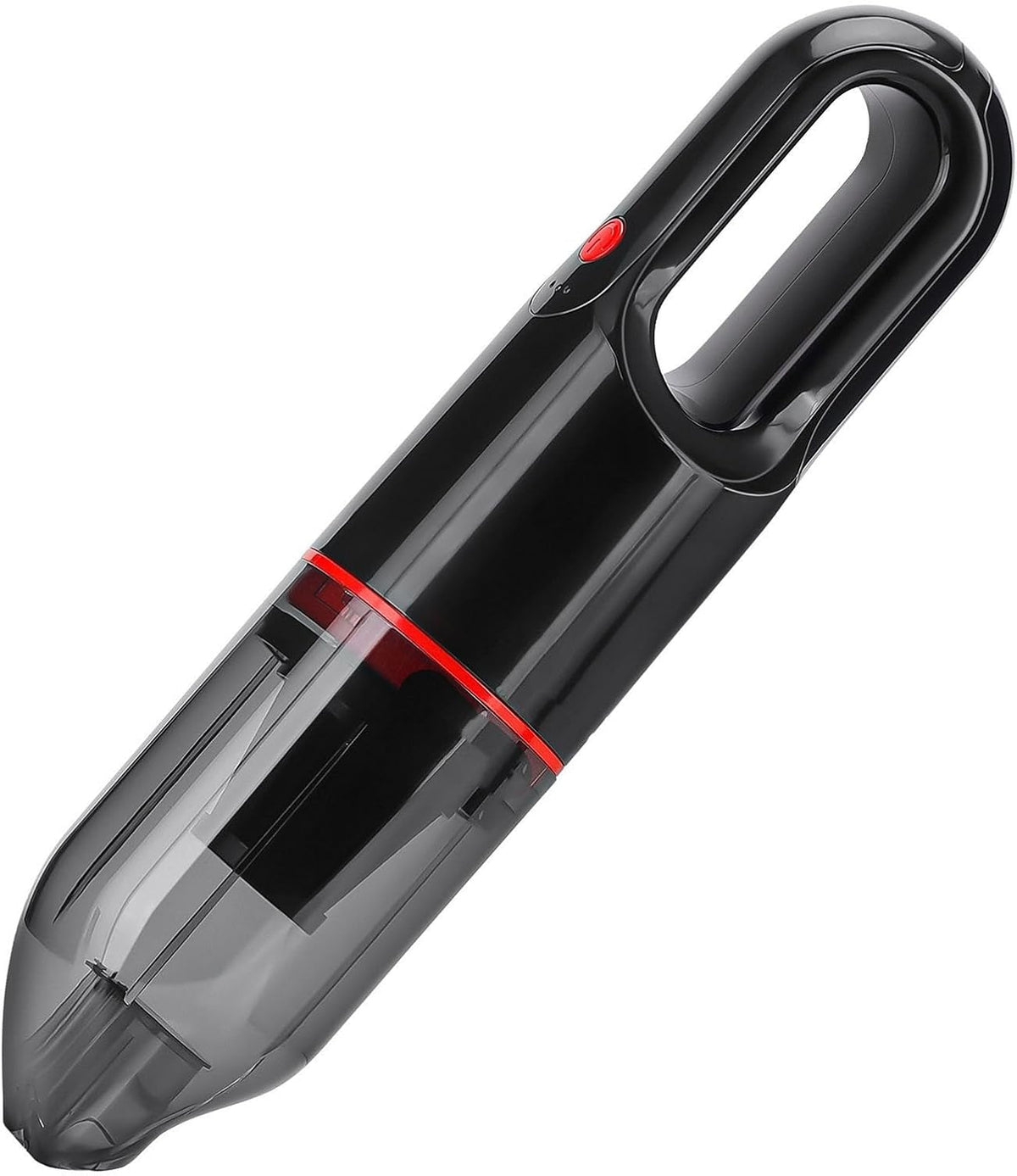 Mini Vacuum, Cordless Car Vacuum with 2 Suction Levels & Washable Hepa Filter, Low Noise Multi-Nozzle Lightweight Hand Vacuum for Car Home Office Red