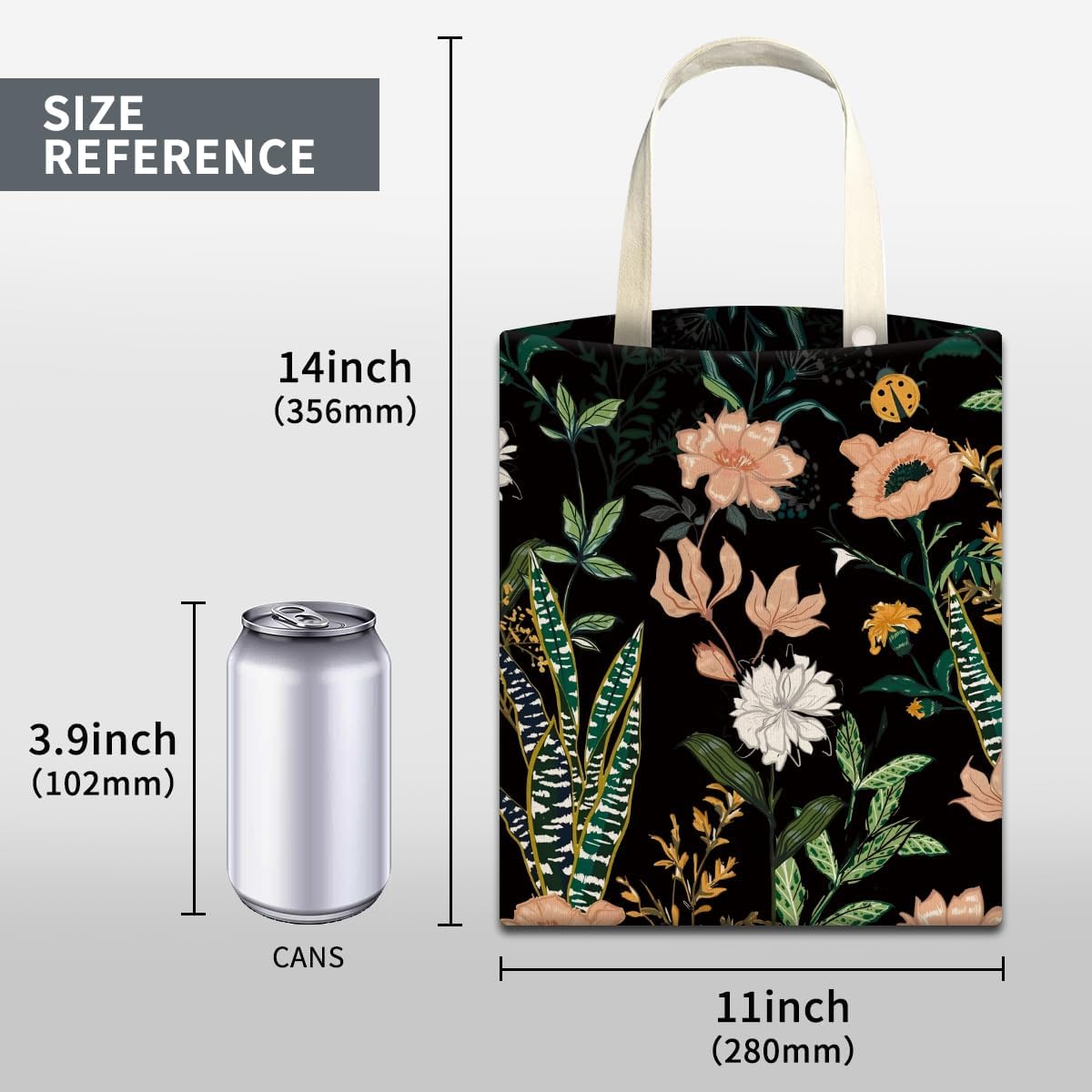 Car Trash Can, Cute Car Trash Bag, Hanging Car Organizer and Storage Bag, Trash Bin for Car Accessories, Vehicle, Travelling, Camping Cute Dark Flower
