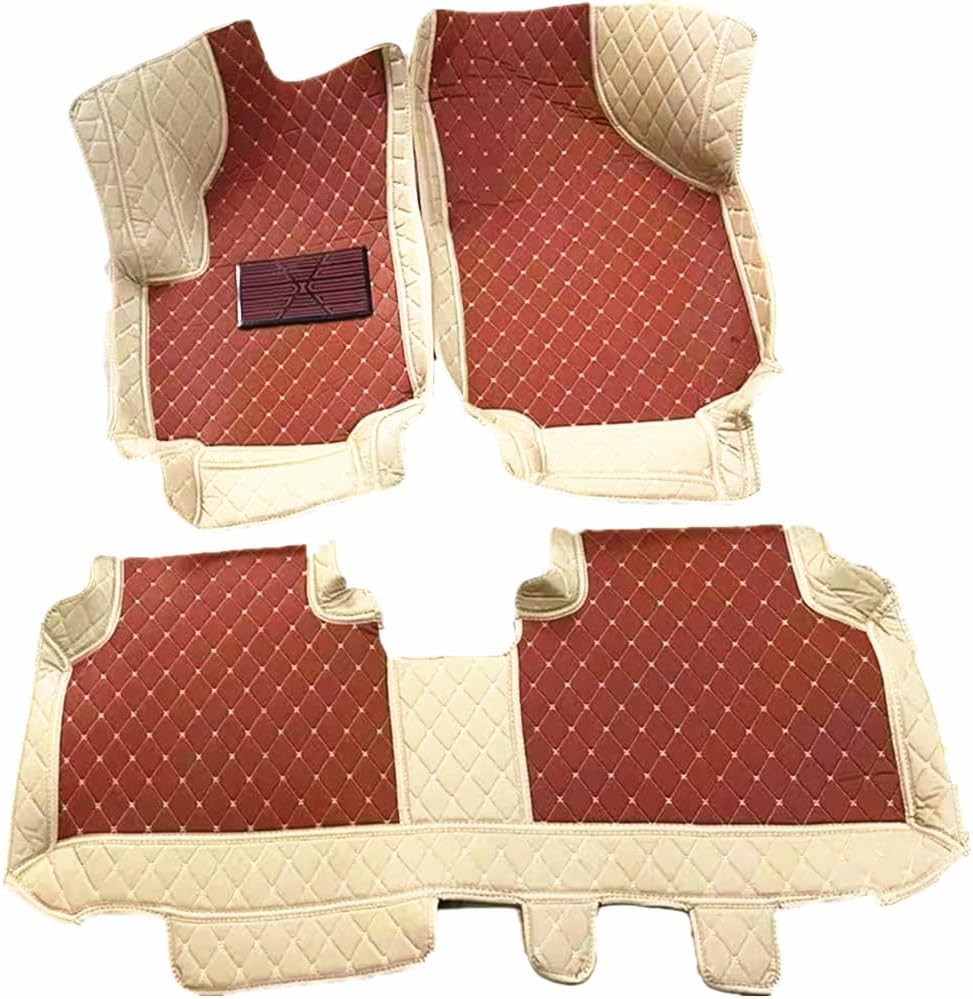 Custom Personalized Car Floor Mats (Beige and Brown)
