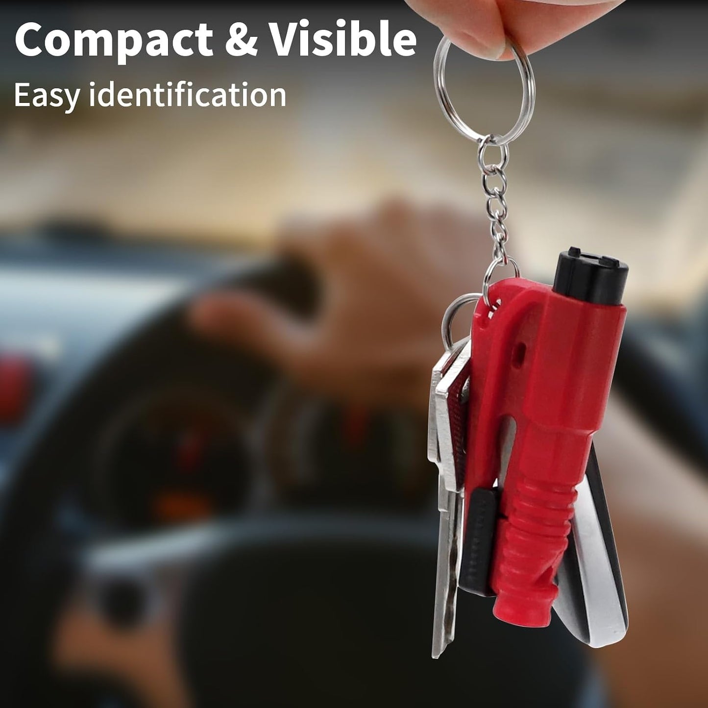LECART 16 Pcs Car Escape Tools with Seatbelt Cutter Wimdow Breaker Whistle Keychain 3 in 1 Design Emergency Vehicle Safety Tool Must Have for Car Owner