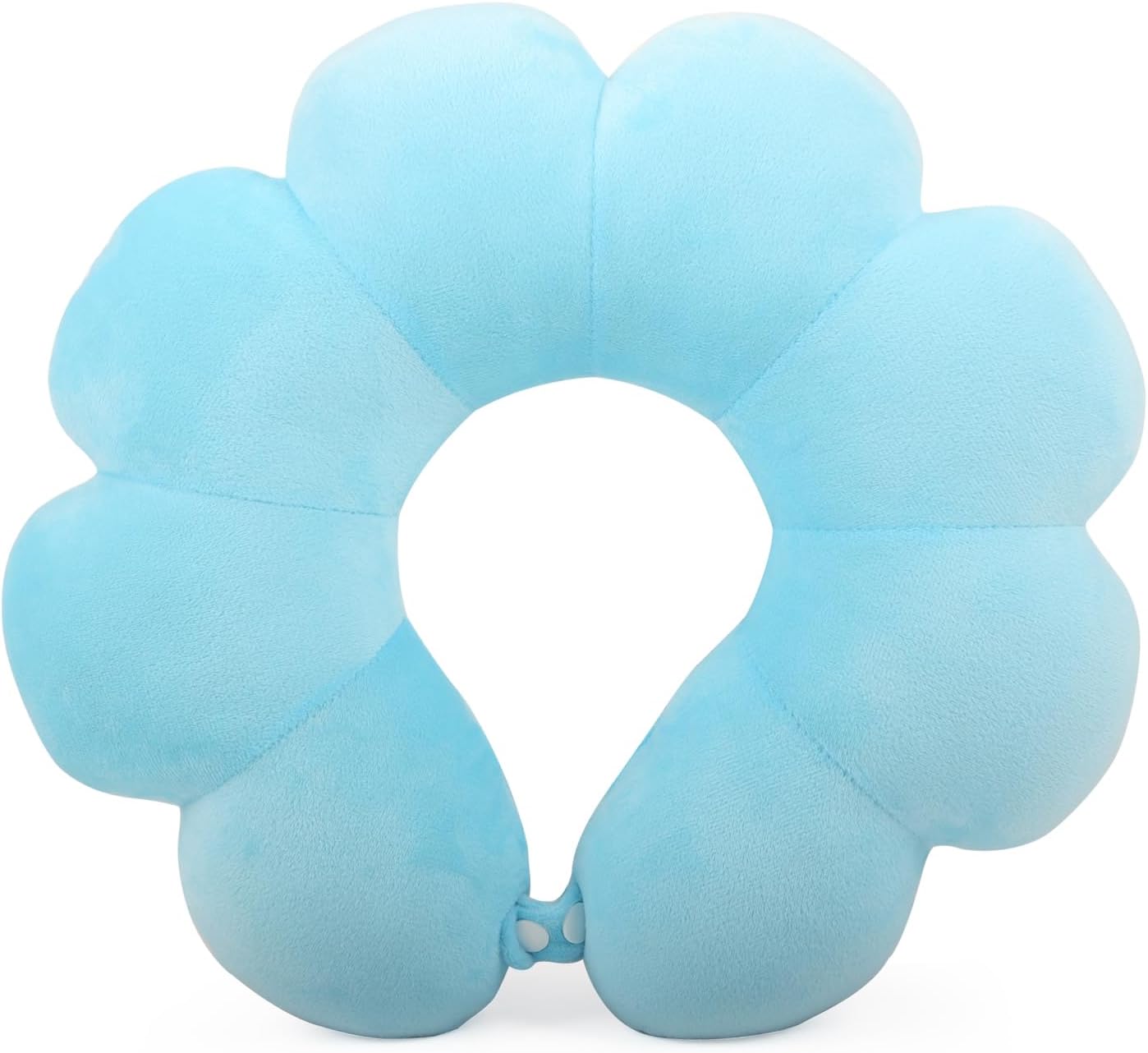 Sexysamba Flower Travel Neck Pillows for Airplanes Breathable Cotton U-Shaped Neck Pillow for Kids & Adults Head Neck Chin Support Rest Pillow for Traveling,Car,Train,Bus,Recline,Home,Office,Kahki