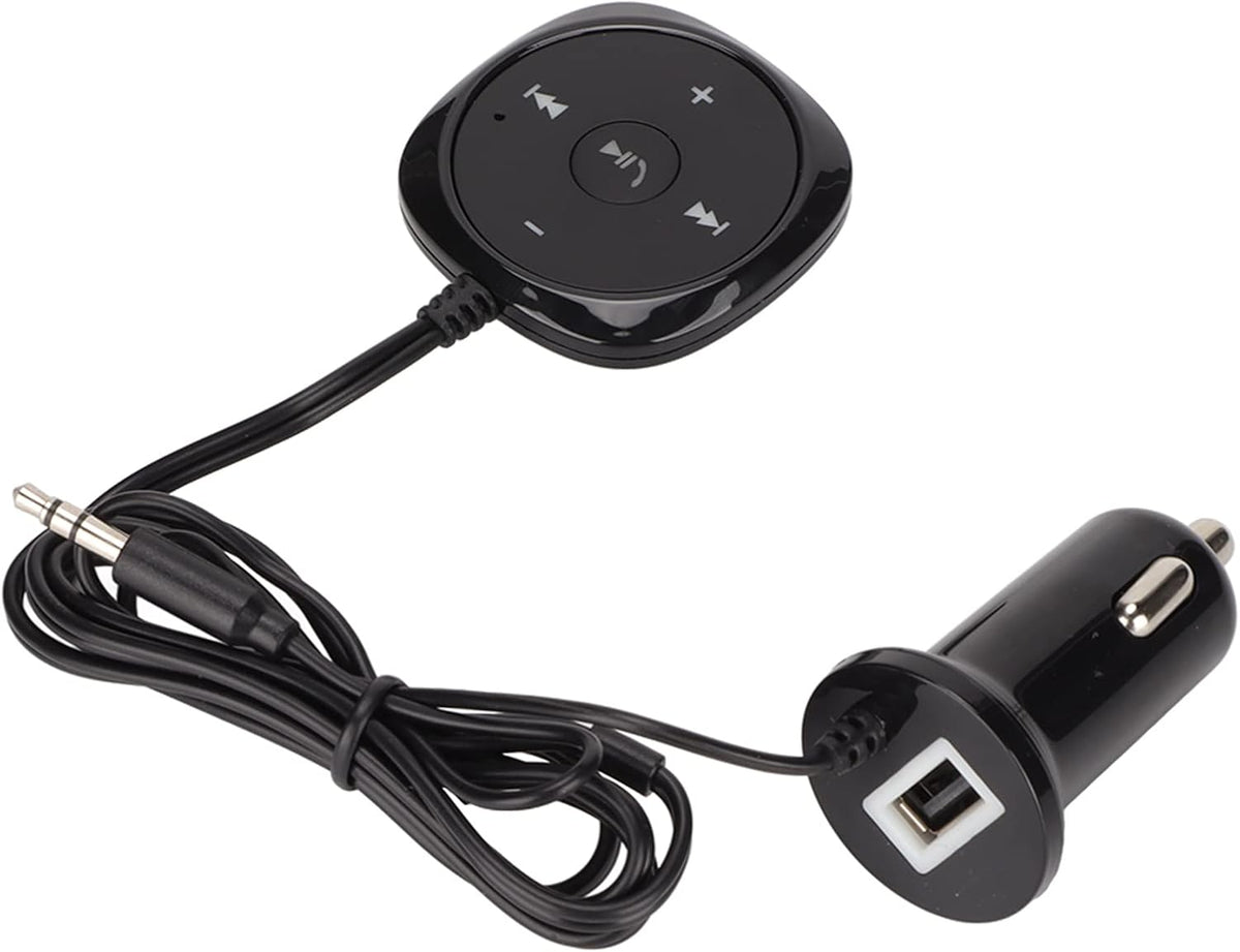 Car Kit Music Adapter Input Charging Port for Automobile, Audio Receiver for Vehicle 5.0, 5.3 Car Adapter with Dual Mics and Noise Fm Transmitters, ZIZEV4bk1gzsq3o