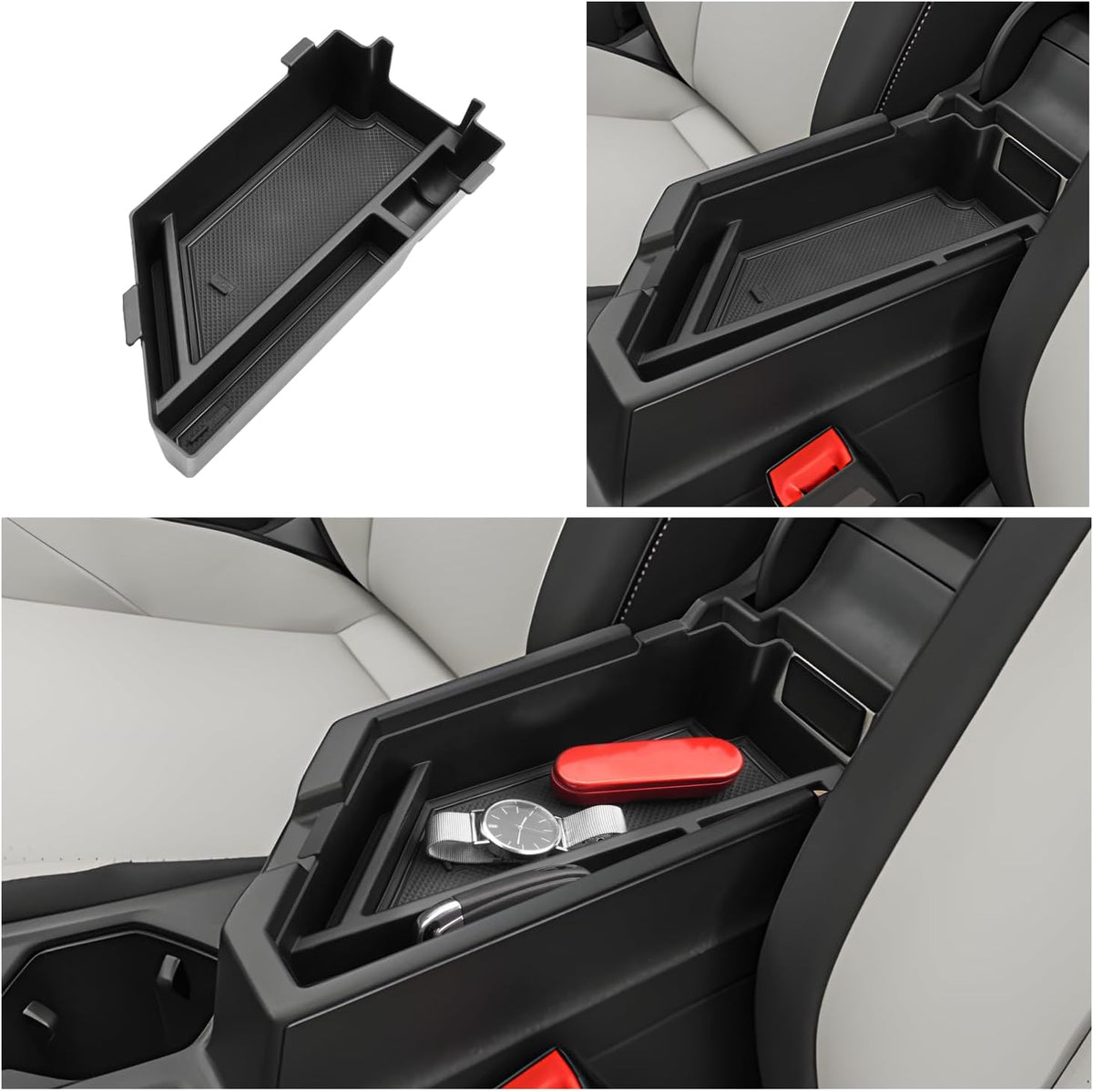 Ruiya 2026 Jetta Center Console Organizer for VW Jetta 2026 Accessories ABS Material Armrest Glove Tray Compatible with 2020-2026 VW Volkswagen Jetta