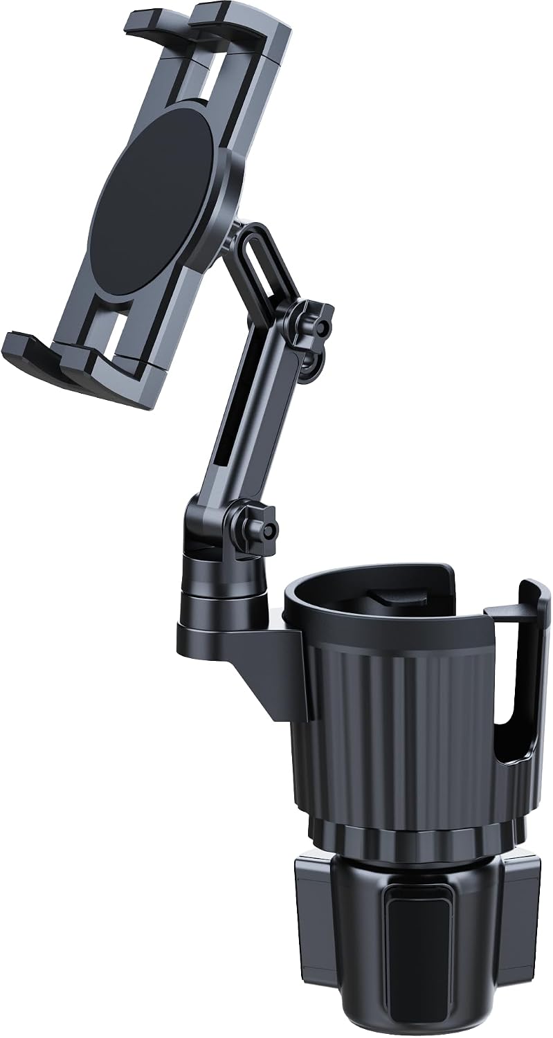 Cup Holder Car Tablet Mount forTruck-Phone Tablet Mount, 360° Rotation Cup Holder Expander for 10-40oz Drink Bottles Mugs, Universal Tablet Phone Holder Fits 4.5"-13" Smartphone & Tablet