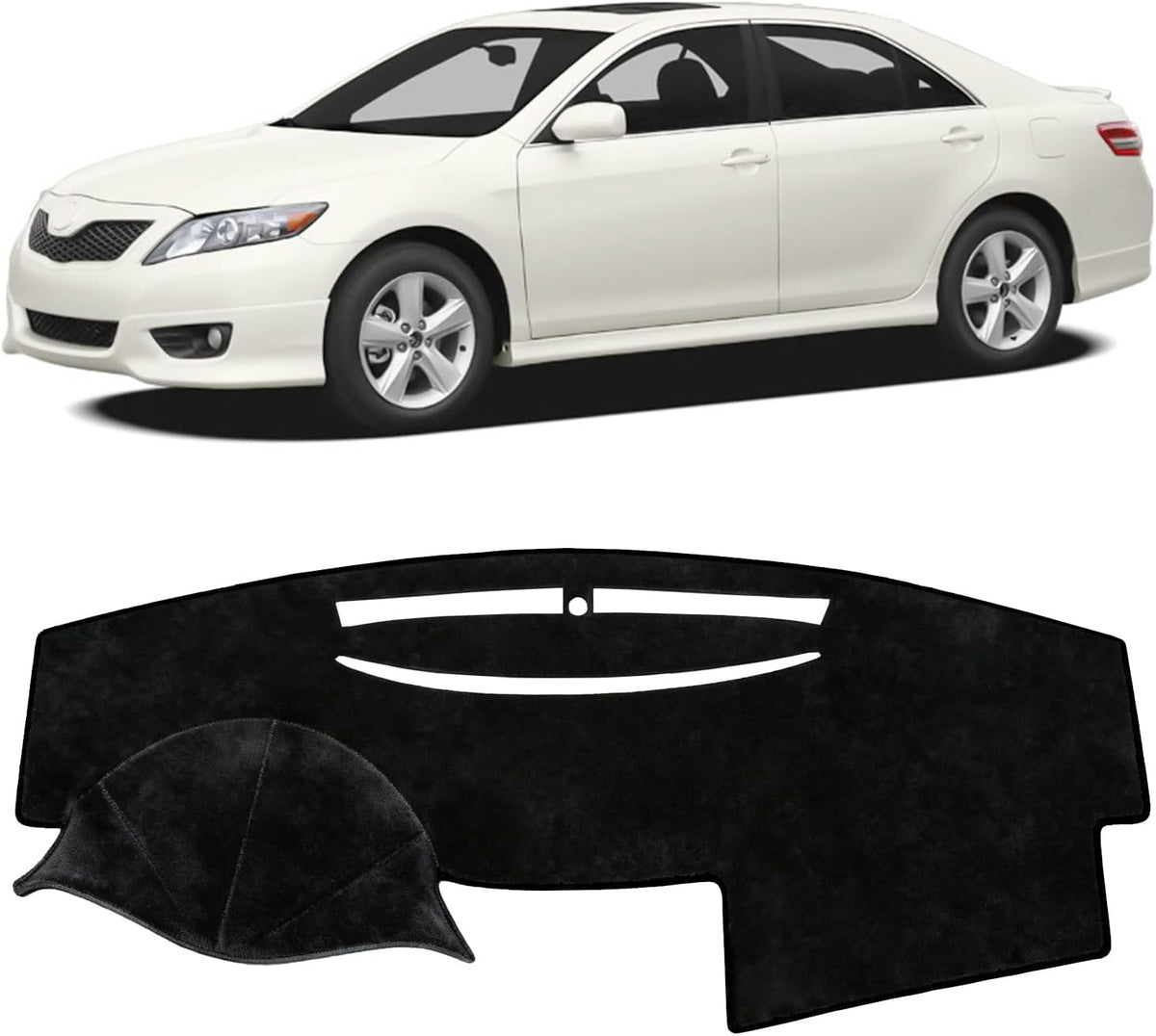 Dash Cover for Toyota Camry 2011 2010 2009 2008 2007 Accessories Flannel Dashboard Cover Dash Mat Center Console Cover Sunshield Protector Pad