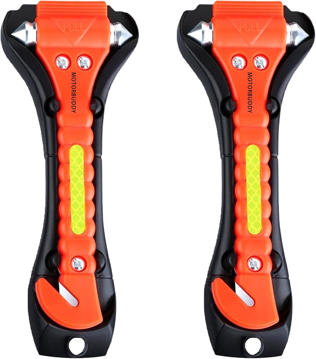 MOTORBUDDY 2-Pack Car Safety Hammer Seatbelt Cutter, Auto Emergency Escape Hammer with Window Glass Breaker and Seat Belt Cutter, Escape Tool for Car Accidents