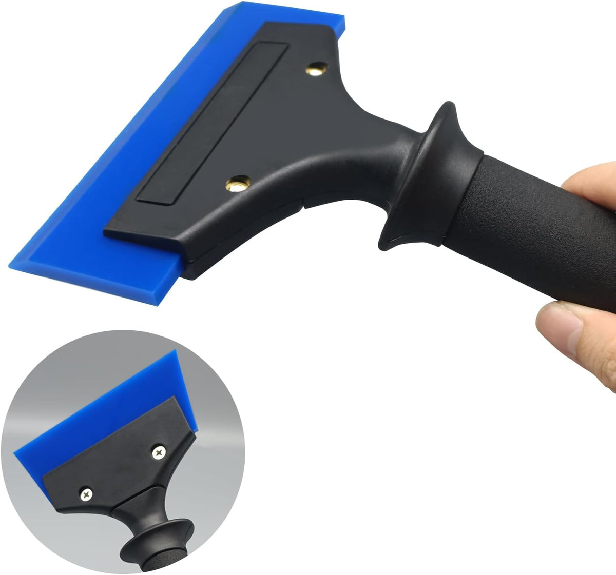 Car Window Squeegee Small Squeegee Ice Scraper for Window Cleaning,Long Handle Squeegee with PU Blade for Car Windshield,Glass,Shower Glass Doors
