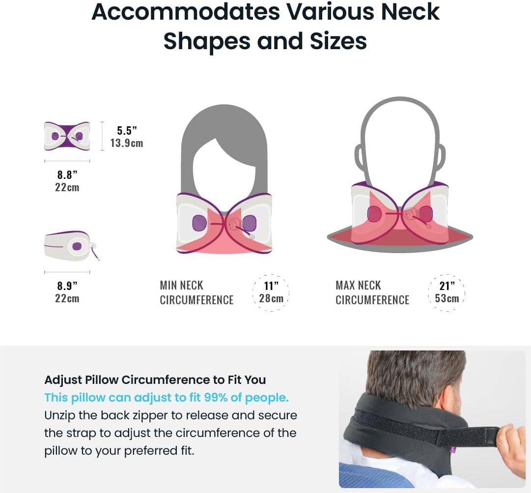 Cabeau Evolution X Travel Essential Neck Pillow - Award Winning Innovative Travel Pillow - The Only Customizable Neck Pillow that Works - Diamond
