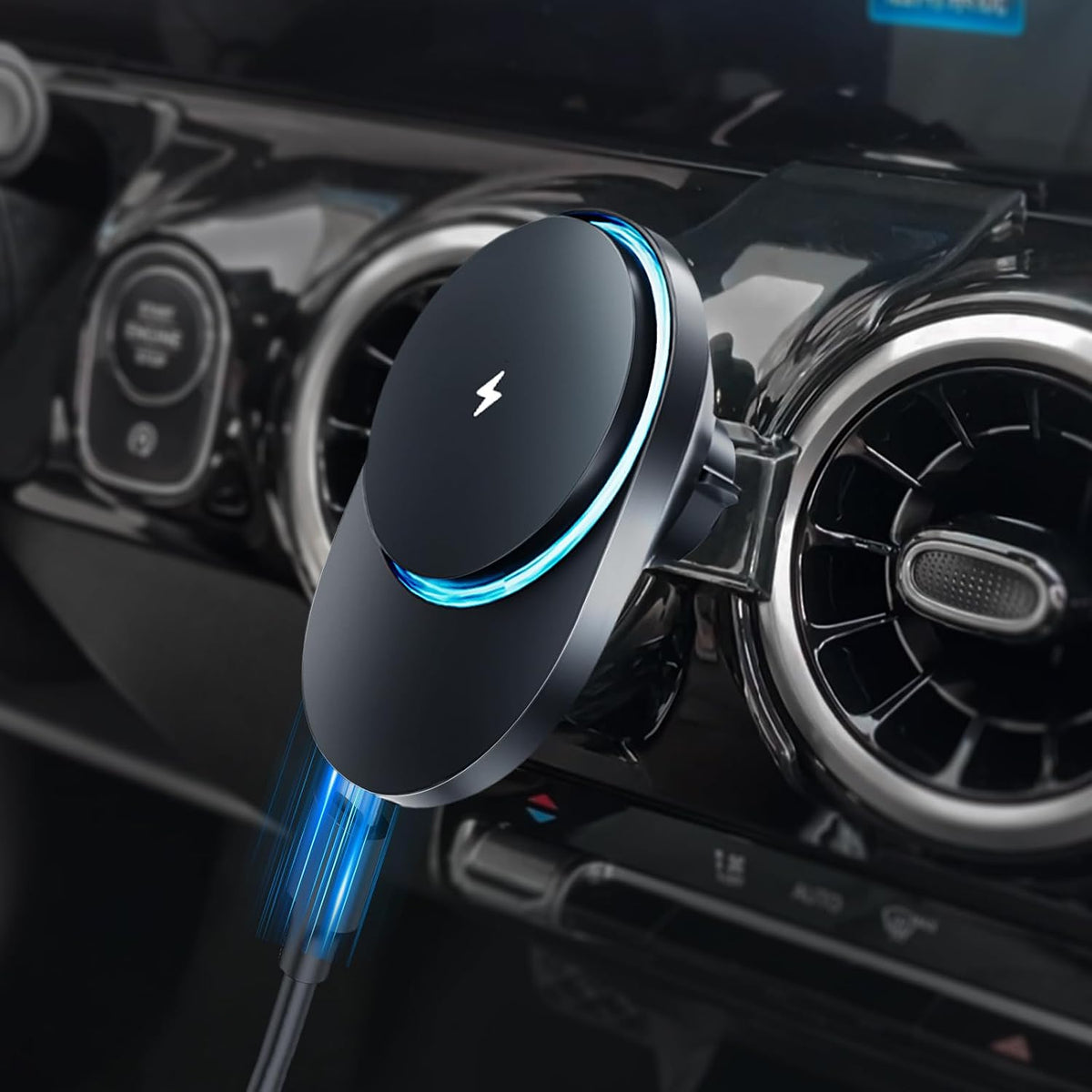CLEC for Mercedes-Benz GLA-Class 2020-2024 Magnetic Wireless Charger Car Phone Holder Mount Custom Fit for Benz GLA-Class 2020-2024 15W Fast Charging Car Phone Holder Wireless Charger