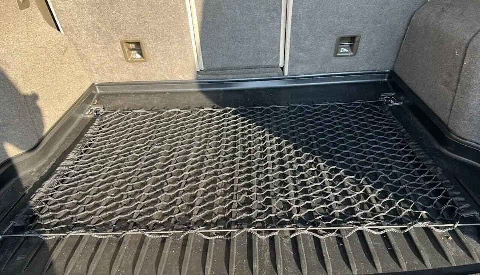Rear Trunk Organizer Cargo Net for Audi Q4 e-tron 2022-2026 – Floor Style Cargo Net for SUV – Premium Mesh Car Trunk Organizer Vehicle Carrier Storage – Compatible with Q4 e-tron