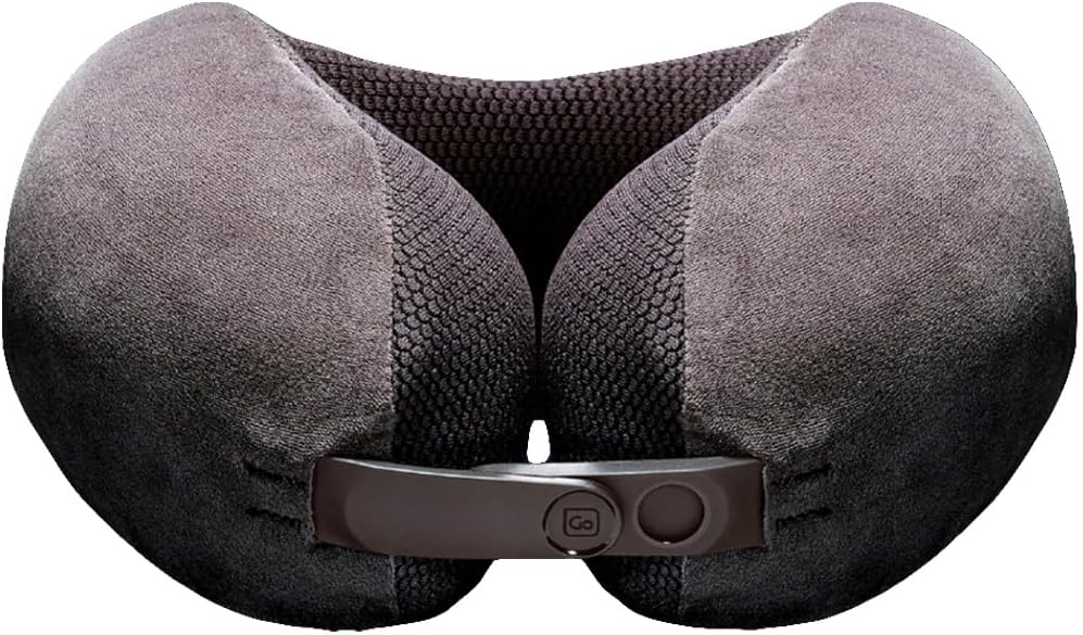 Go Travel Ultimate 3.0 Travel Pillow, Deluxe Memory Foam Neck Pillow with Magnetic Closure and Side Pocket, Ideal for Commute, Airplane, Car & Bus, Travel Essentials, Made in USA, Dark Gray