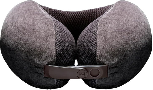 Go Travel Ultimate 3.0 Travel Pillow, Deluxe Memory Foam Neck Pillow with Magnetic Closure and Side Pocket, Ideal for Commute, Airplane, Car & Bus, Travel Essentials, Made in USA, Dark Gray