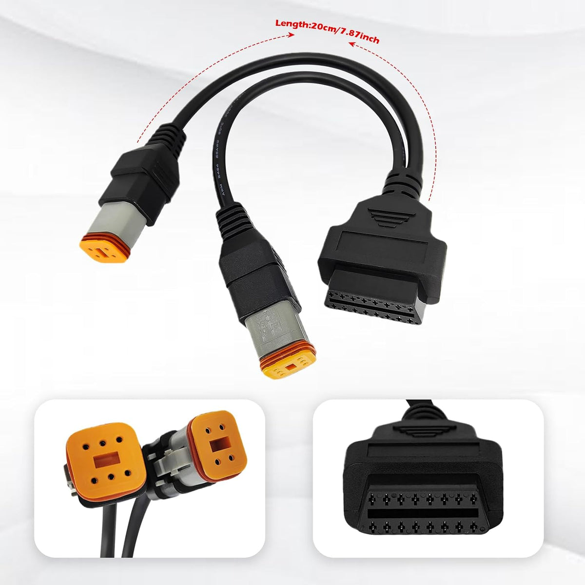 OBD2 Adapter for Harley Davidson 4 Pin 6 Pin 2 in 1 Diagnostic Cable