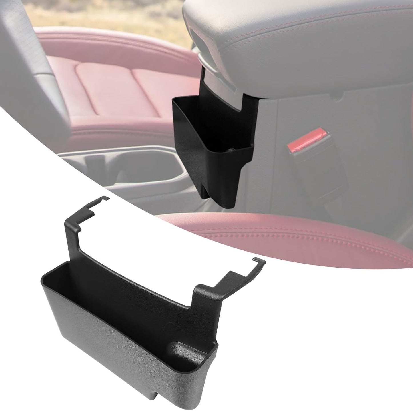 Grab Bar Tray Fit for 2018-2023 Jeep Wrangler JL JLU 4XE/Gladiator JT Storage Bin Handle Organizer Grab Handle Box Passenger Side Grabtray for Wrangler&Gladiator Accessories(18-23 Grab Bar Tray)