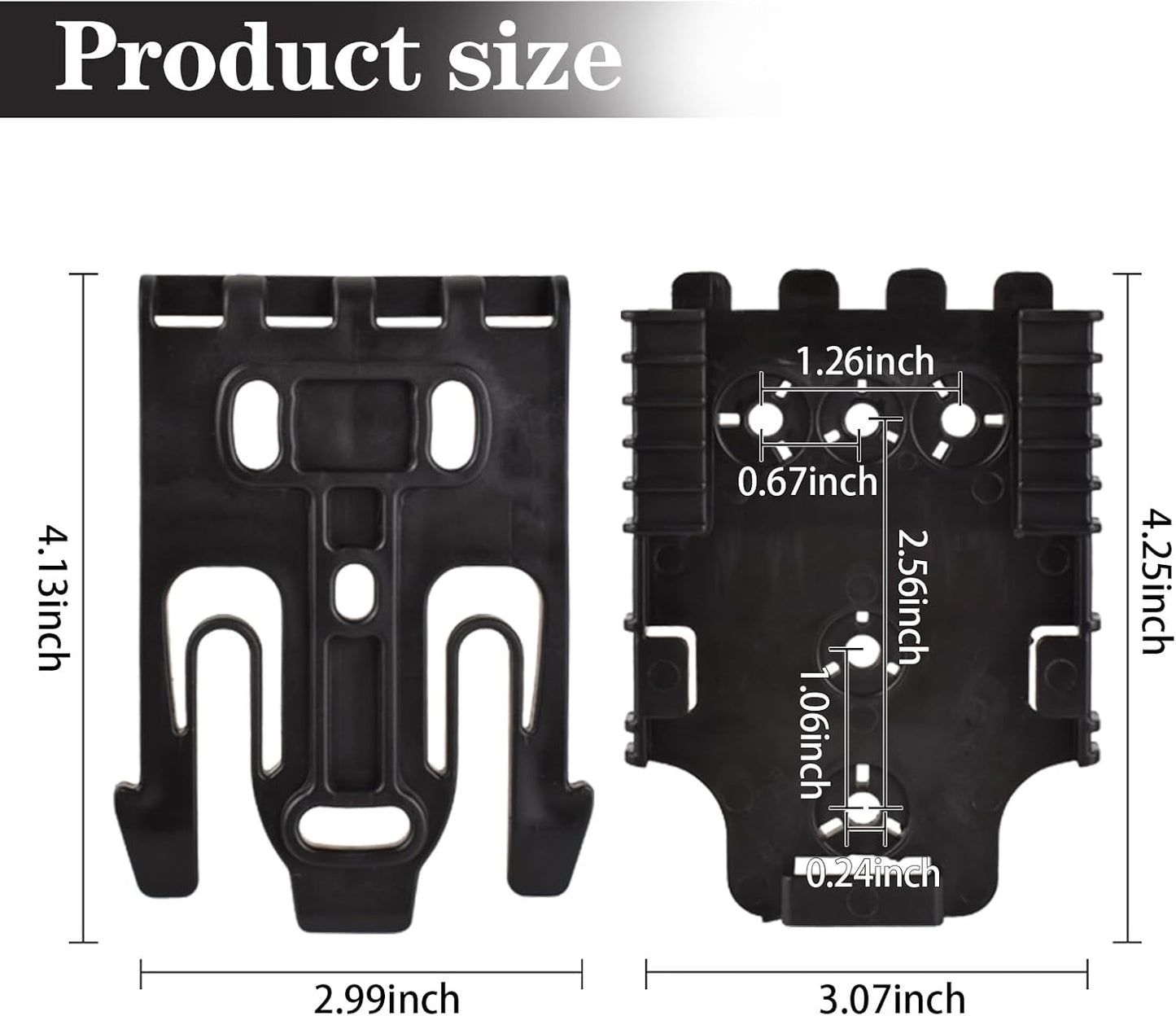 QLS Kit Quick Locking Belt Accessories Holsters Locking System Accessories Quick Connect Drop Leg Holster and Belt Accessories Platform Attachment Mid-Ride Universal Belt Loop