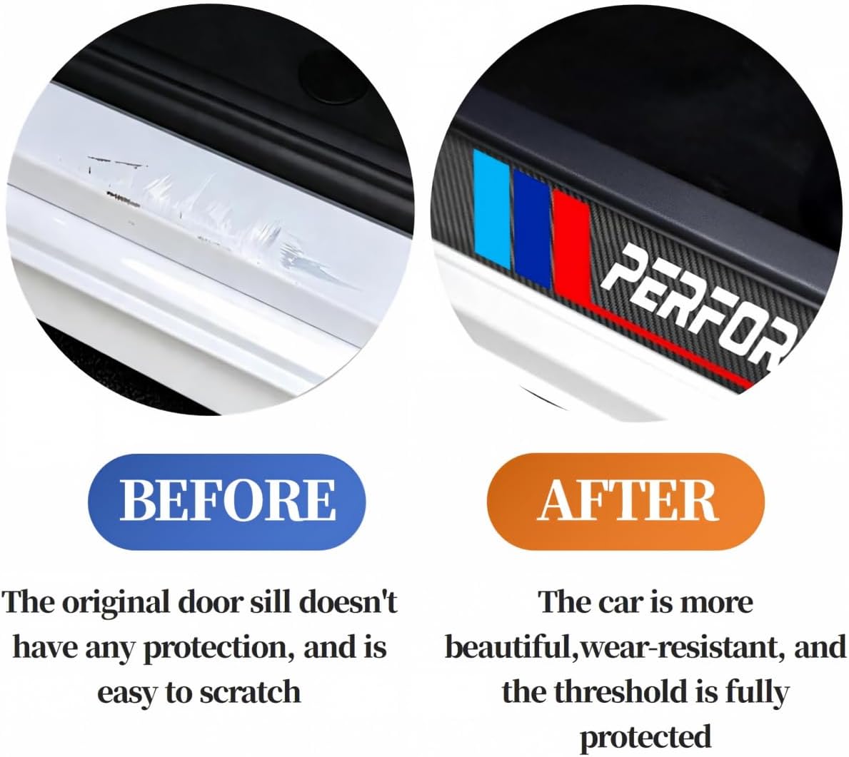 4PCS Car Door Edge Guards, Scratch Protector for All BMW