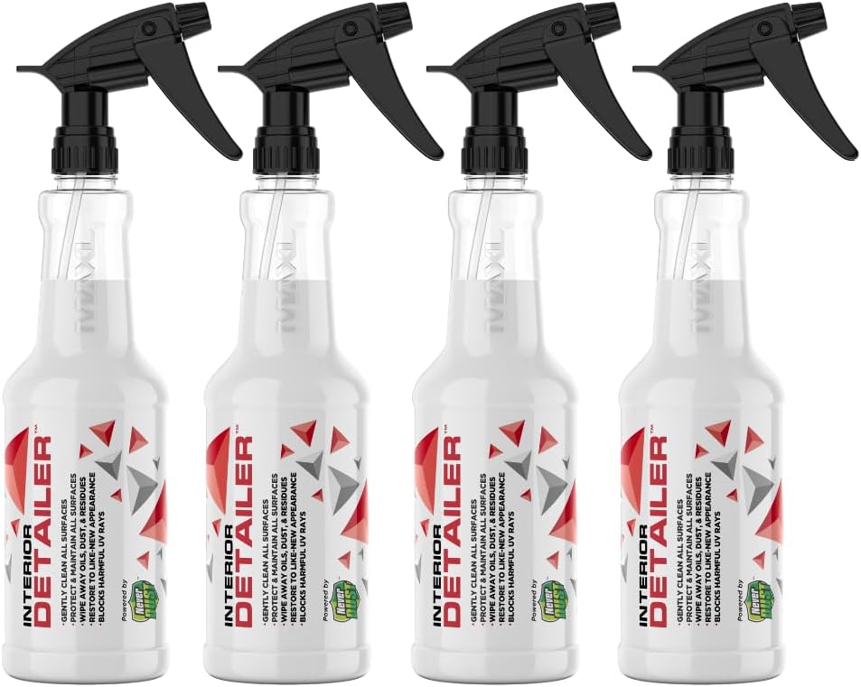 MAXL® Interior Car Cleaner Detailer Spray, NeverDust® Technology, 6 x 20 oz | Repels Dust, Wipes Oil, Residue with Matte Finish for Leather, Dash, Trim & Screens, Safe on All Surfaces