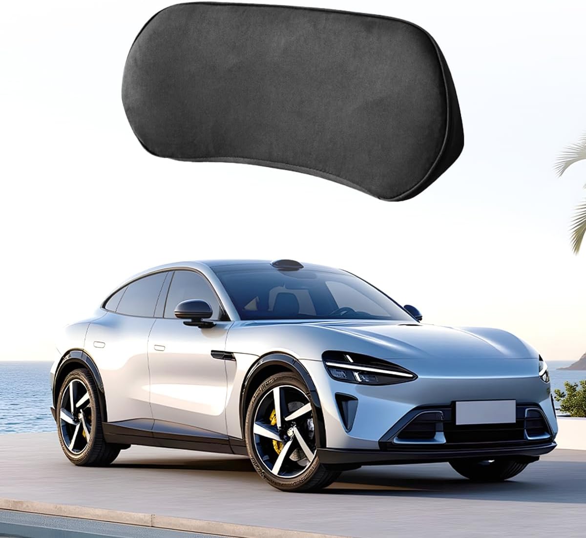 Zpana Car Lumbar Support Pillow, Memory Foam Back Cushion, Black