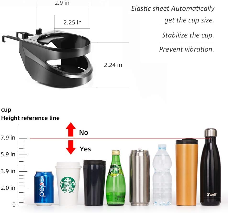 LITTLEMOLE Car Cup Holder, Adjustable A/C Air Vent Drink Holder