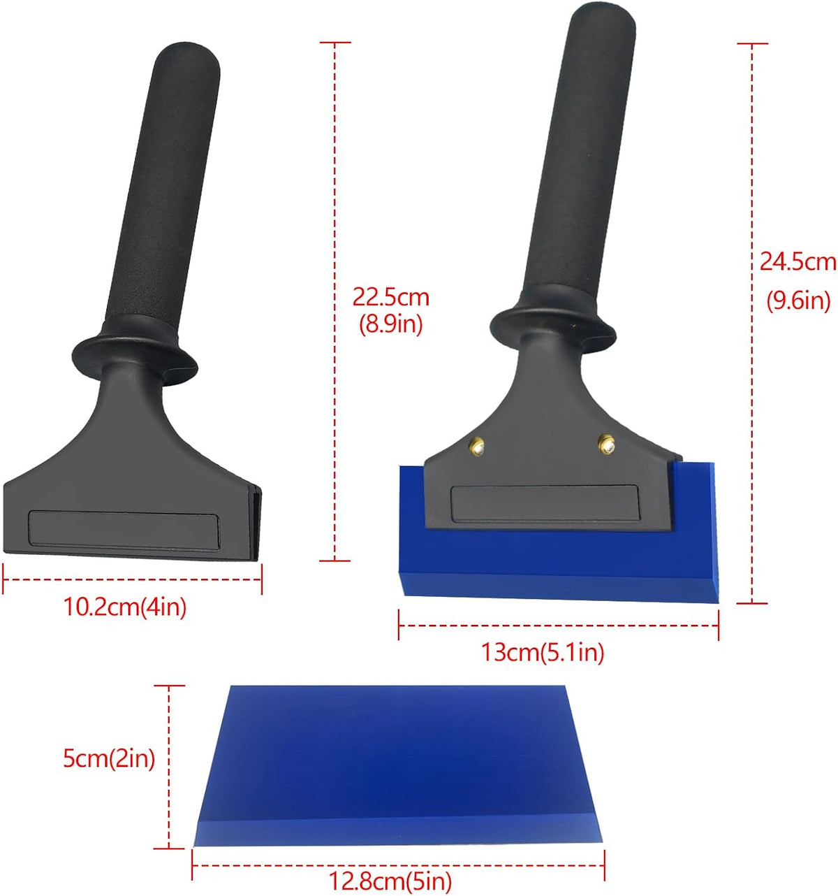 Car Window Squeegee Small Squeegee Ice Scraper for Window Cleaning,Long Handle Squeegee with PU Blade for Car Windshield,Glass,Shower Glass Doors