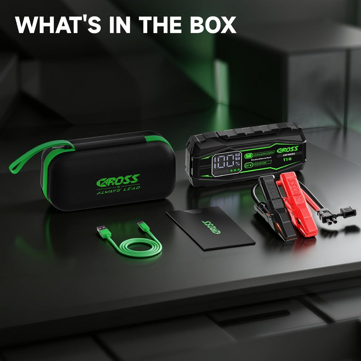 CAROSS 800A Car Jump Starter - 12V Jump Box for 6.0L Gas and 3.0L Diesel