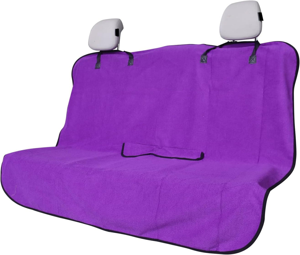 Sweat Towel Car Seat Cover Protector Front Seats for Gym Workout, Running, Swimming, Beach and Hiking, Waterproof Universal Seat Cover for Car, Trucks, Van & SUV (1, Pure Grey, Rear Seat)