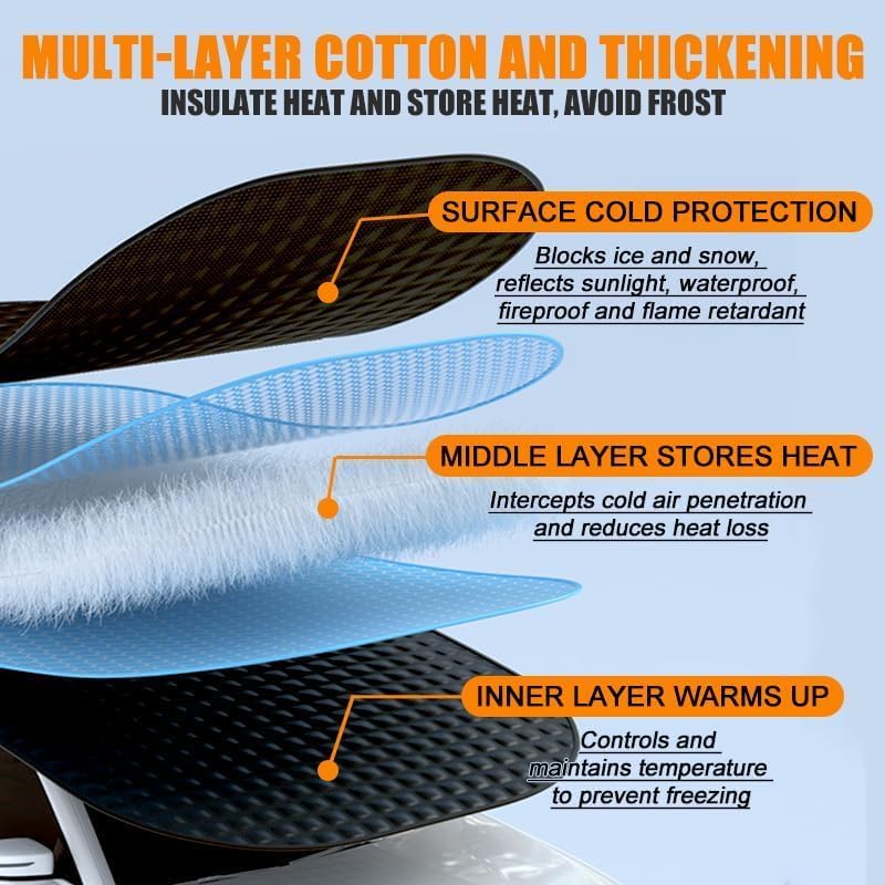 Car Windshield Snow Cover for Chevrolet Chevy Trailblazer 2021-2024 2025, Frost Ice Windscreen Covers, Car Frost Protector for Ice & Sleet, Embedded Magnets