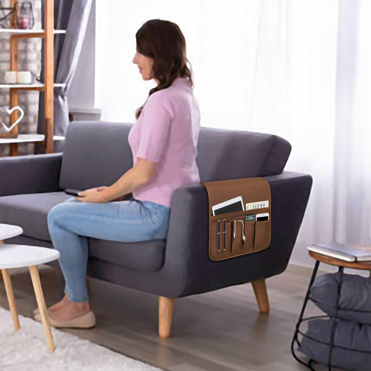 Remote Control Holders for Armchairs, Couch Caddy, Featuring Non-Slip Bases