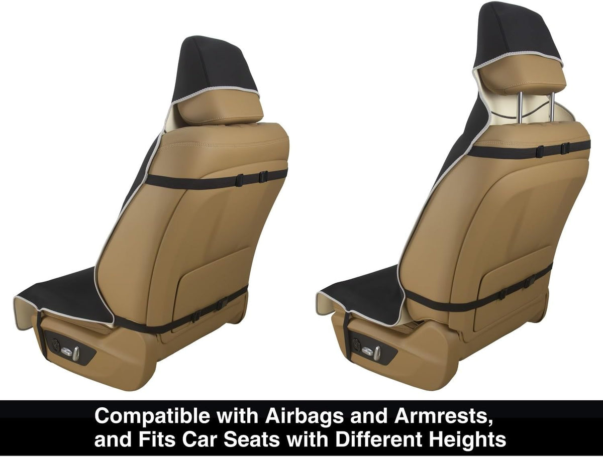 VSHIELD Waterproof Neoprene Car Seat Cover, Sweatproof Non-Slip Seat Protector, Universal Fit for Front Bucket or Rear Bench Seat of Cars, SUVs, Vans, Trucks, Compatible with Airbags and Armrests