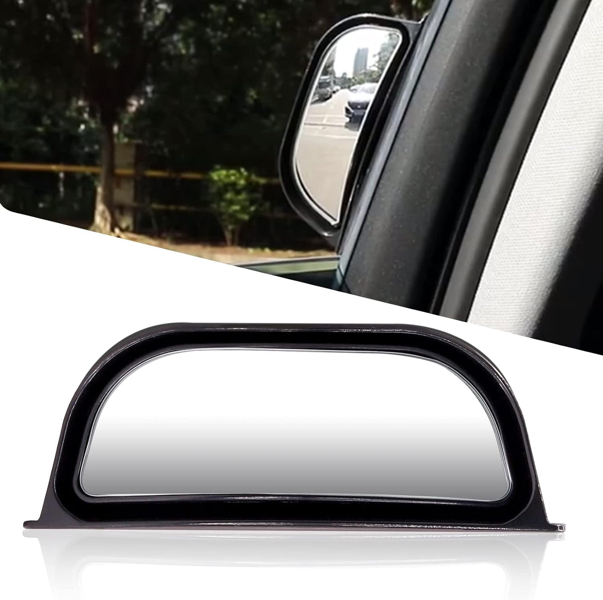 Car Blind Spot Rearview Mirror, Rear Seat Auxiliary Mirror for Second Row Car Door Safely Get-Off