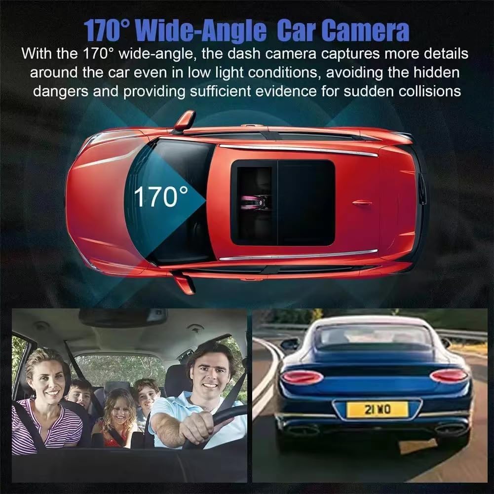 Dash Cam for Car Security Dash Camera Front and Cabin Car Video Recorder