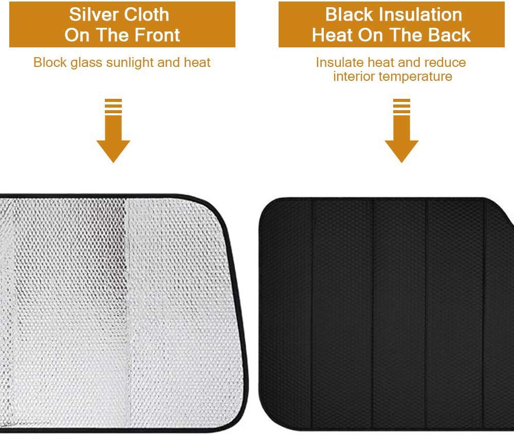 Big Hippo Windshield Sun Shade for 2007-2023 Wrangler Rubicon Sahara TJ JK JKU 2 &amp; 4 Door-Blocks UV Rays Sun Visor Protector,Car Sun Shade Keep Your Vehicle Cool,Car Window Shade