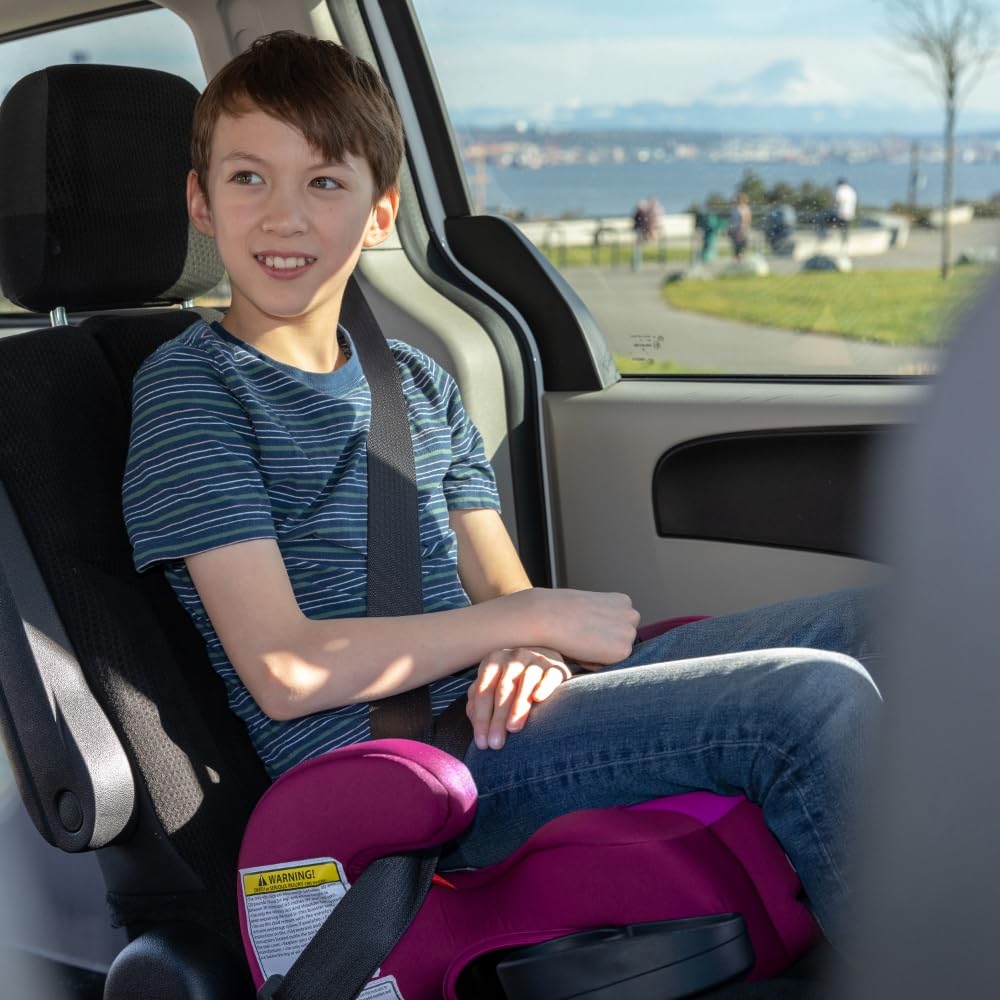 Diono Solana 2 XL 2022, Dual Latch Connectors, Lightweight Backless Belt-Positioning Booster Car Seat, 8 Years 1 Booster Seat, Pink